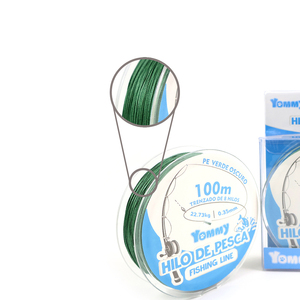 Popeye YM9098 8x 0.20mm Línea Trenzada Verde Oscuro Material PE/Nylon Flotante para Pesca en Arroyo/Lago/Río 100M de Longitud - Product Image 5