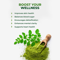 Poudre d'extrait de feuille de Moringa 100 % pure, végétalienne, marque privée OEM, supplément antioxydant pour l'énergie, la santé des articulations, du système immunitaire, de la peau et des cheveux