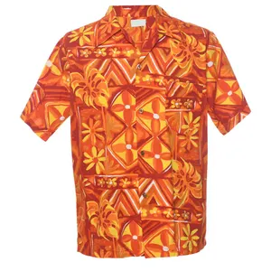 قمصان رجالي حديثة عالية الجودة مصنوعة من القطن المتماسك ومطبوعة بالزهور قمصان هاواي