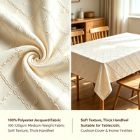Tissu Jacquard Tissé 100% Polyester du Fabricant, Motif Texturé, Largeur 98 pouces, Résistant à l'Abrasion, Écologique, pour Ameublement et Salle à Manger
