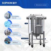 Réservoir de stockage sous pression en acier inoxydable personnalisé SOPHON 1000L, réservoir de transfert de boues industriel mobile, niveau de sécurité élevé