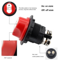 Interrupteur d'isolement de batterie 12V 2 broches SPST OFF-ON 100A, coupure de courant, arrêt pour moto, voiture, bateau, camping-car, camion