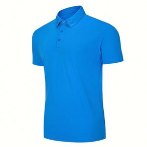 Polo de sport pour homme, design simple, élastique, coupe ajustée, 100% coton de haute qualité, modèle vierge - Product Image 5