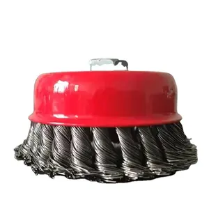 Hot Sale Chinese Supplier Cheap Stainless Steel Wire Pot Bowl Scrubbing Brush Wheel Cup Bowl Clean Brush