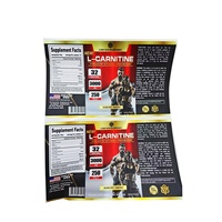 Étiquettes d'emballage pour bouteilles de L-Carnitine de haute qualité, design personnalisé, couleur or métallique, Fire Energe Super