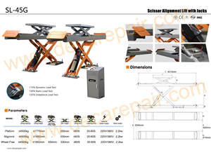 Decar SL-45G Eith 4.5 Tons Auto Scissor Lift <strong>Car</strong> ,4.3 Meters Work Platform,With 3T <strong>Pneumatic</strong> <strong>Jacking</strong> Beam <strong>Car</strong> Lifting Machine - Product Image 5