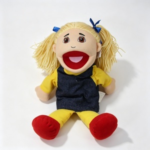 Marioneta de mano personalizada con boca móvil, marioneta de ventrilocuidista para niña, marioneta de mano de peluche de niña, marioneta de mano para contar historias a niños - Product Image 5