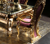 Table rectangulaire en bois massif sculpté à la main, meuble de salle à manger, design européen, personnalisé, villa de luxe, OE-FASHION