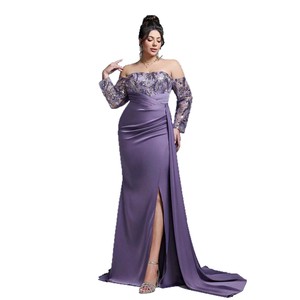ชุดราตรีงานเลี้ยงบอลสีม่วงสุดหรูสำหรับผู้หญิงชุดราตรียาวสุดหรู - Product Image 5