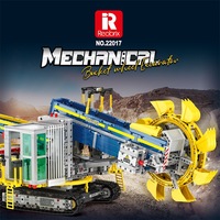 Juguete de Excavadora Eléctrica Programable, Educativo STEM, Creativo, con Control Remoto, Bloques de Construcción de Ingeniería para Niños