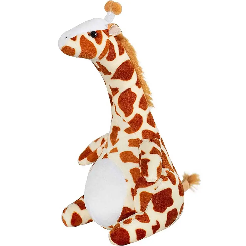 S093 10 Inch Cute Spotted Giraffe Soft Plush Animal Stuffed Toy Birthday Xmas Boys Girls Gifts Plush Sitting Giraffe Toy