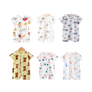 Baju Terusan Bayi Baru Lahir 2026, Pakaian Merangkak Bayi, Lengan Pendek Tipis, Katun Motif Kartun, Baju Bayi - Product Image 2