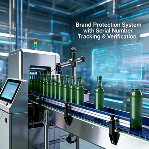 Machine d'inspection et d'acquisition de données de codes-barres QR pour palettes de cartons de bouteilles, avec association de codes de boîte et traçabilité anti-contrefaçon - Product Image 3