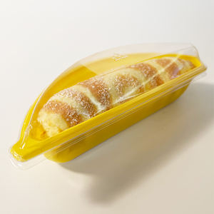 Blister de plástico desechable personalizado para llevar, contenedor de comida, panadería, postre, forma de plátano, contenedor de paquete para panadería - Product Image 4