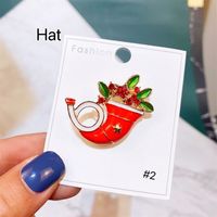 Vente en gros de broche strass arbre de Noël coloré bijoux en alliage pour enfants cadeau de Noël pour fête mariage fiançailles