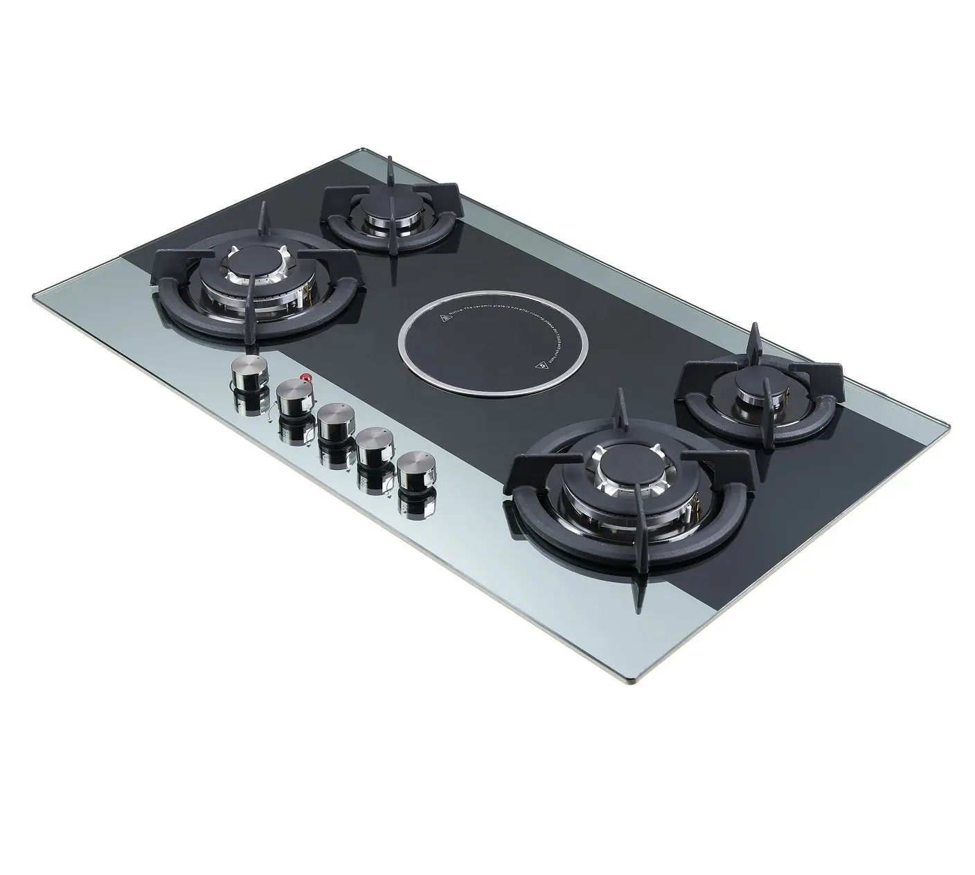 CE,CB,RoHs 900mm 5 burners 8mm tempered glass deramic induction cooktop kitchen appliance industrial gas burner gas hob