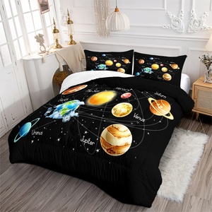Tùy Chỉnh Polyester Kỹ Thuật Số Không Gian Sao Mô Hình In Duvet Set Chất Lượng Cao Da Thân Thiện Duvet Bộ Đồ Giường Đặt - Product Image 2