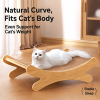 Lit de luxe pour chat en bois, chaise longue, griffoir, taille super grande, résistant aux rayures, sans débris, montage facile, carton durable