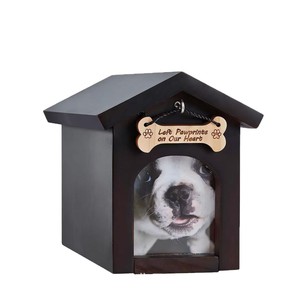 Urne funéraire en bois pour animaux de compagnie avec cadre photo et crochet pour étiquette – Fournitures funéraires pour animaux - Product Image 2