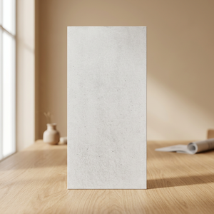 Edgar White Micro Cement Porcelain <b>Tiles</b> 24x48 Inch Matte Floor Wall Collection - Product Image 2