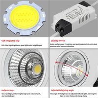 Spot LED linéaire moderne à triple tête 7W 21W encastré 240x80mm, CRI 90 élevé, en aluminium, pour plafond, qualité professionnelle