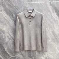 Pull en tricot 100 % coton pour homme, bleu marine, style vintage, classique, chaud, ajusté, élégant, pour l'automne et l'hiver