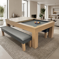 Table de jeu tout-en-un 3-en-1 : se transforme en billard, ping-pong et table à manger pour la maison