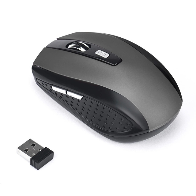 2.4GHz Ergonomic Mouse Mice for Laptop & Desktop 1200dpi Adjustable Receiver Optical USB Computer Wireless Mouse