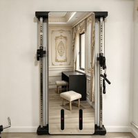 Appareil de musculation mural personnalisable avec fonction de gainage, gain de place et caractéristiques réglables pour usage domestique et commercial