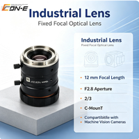 Objectif HIKROBOT série MF à focale fixe 12 mm, monture C, ouverture F2.8-F16, conception compacte pour applications industrielles de vision industrielle