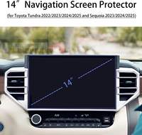 Protecteur d'écran en verre trempé pour Toyota Sequoia 14 pouces 2023 ~ 2025 écran tactile de navigation haut clair 9H verre anti-rayures