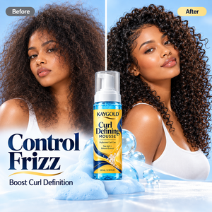 Mousse de Sal Marina para Rizos de Plátano 200ml, Fijación Suave, Control del Frizz, Movimiento Natural para Cabello Rizado y Texturizado - Product Image 1
