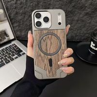 Coque de téléphone portable de luxe antichoc en TPU avec protection magnétique aux quatre coins, motif scintillant et paysage naturel, best-seller