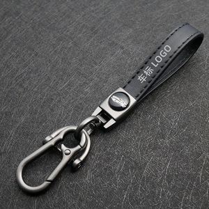 Factory Wholesale Custom Promotional Business Men's <b>Leather</b> Pendant Business Gift <b>Leather</b> Car <b>Keychain</b> Key Chain - Product Image 2