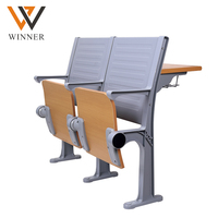 Ensemble Chaise et Table Pliante Double pour Étudiants Lycéens et Universitaires, Accoudoirs Métalliques, Distance Entre Centres 520mm, Design Contemporain, Idéal Maison et École