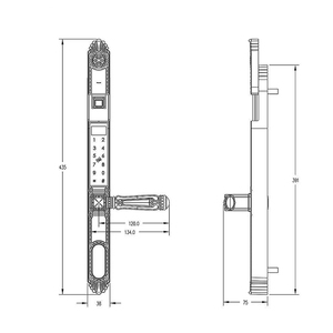 Khóa Cửa Thông Minh Bằng Vân Tay, Chống Nước IP68, Hai Mặt Ngoài Trời, Dùng Cho Cổng Vườn - Product Image 5