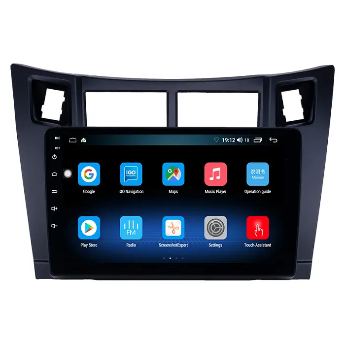 Autoradio Touch Screen da 9 pollici 2 din Android sistema di navigazione GPS per Toyota Yaris 2005-2011 lettore DVD per auto