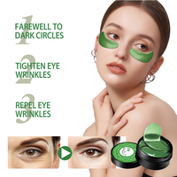 Masque sous les yeux de marque privée Algues Anti-rides Réduire les cernes Patchs au collagène pour les yeux Coussinet sous les yeux en hydrogel