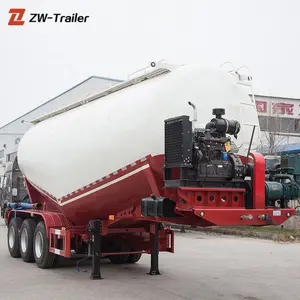 Büyük hacimli 35-68m3 toplu çimento tozu tankeri taşıma arabası römork