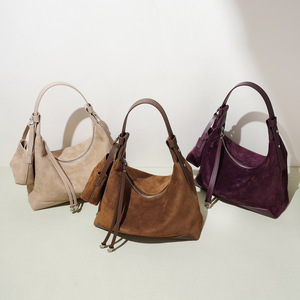 Sac à main bandoulière vintage en cuir véritable haut de gamme, design élégant et simple, fermeture éclair, polyvalent, avec une seule bandoulière - Product Image 4