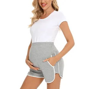 Shorts de gravidez esportes ao ar livre, design personalizado, roupas de lazer, barriga, shorts, roupa de maternidade