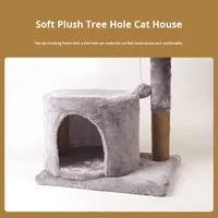 Gros moderne 3 niveaux écologique bois chat jouet cadre d'escalade 3D griffoir étagère Carton chat arbres grattoir