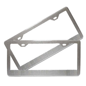 Cadre de <span class=keywords><strong>plaque</strong></span> <span class=keywords><strong>d</strong></span>'<span class=keywords><strong>immatriculation</strong></span> avant et arrière en fibre de carbone pour voiture à deux trous et impression personnalisée de votre <span class=keywords><strong>logo</strong></span> sur le cadre - Product Image 2