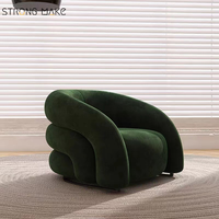 Vente chaude Moderne Fauteuil Rembourré Fauteuil De Salon De Luxe Relaxant Canapé Simple Accent Fauteuils Pour Le Salon