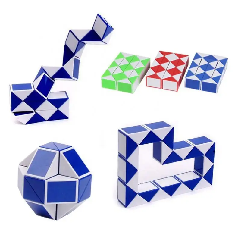 Magic Cube Snake Ruler 24 72 Wiggen Twist Puzzel Grappige Fidget Cube Hand Spin Anti-Stress Speelgoed