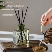 Diffuseur à bâtonnets effet vague d'eau 200 ml, sans fumée, pour aromathérapie domestique, huile essentielle, parfum frais naturel, 2 mois, salon