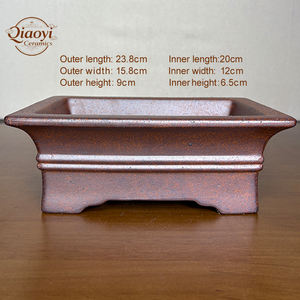 Petit pot à bonsaï en céramique rectangulaire <span class=keywords><strong>de</strong></span> style minimaliste, terre cuite non émaillée, plantes <span class=keywords><strong>de</strong></span> jardinage, classique contemporain, Yixing, maison - Product Image 2