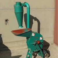 Broyeur à marteaux à double arbre pour paille, matériaux secs/humides, moteur/engrenage, capacité 2T/H