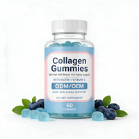 Gummies d'ashwagandha riches en glucides pour la beauté de la peau, des cheveux et des ongles, antioxydant, soutien anti-âge, compléments à base de plantes, OEM ODM Marque Privée