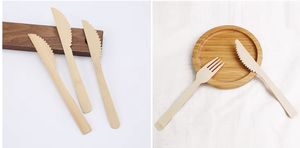 100% Cuchara de madera natural Desechable Grado alimenticio Premium Bambú Tenedores Cucharas Cuchillos - Product Image 2